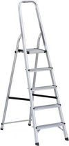 Hofftech Huishoudtrap / Keukentrap Aluminium Met 5 Treden