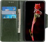 Xiaomi Redmi Note 9 Portemonnee Hoesje Kunstleer Groen