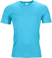 Fusible Systems - Heren Actief James and Nicholson T-Shirt met V-Hals (Turquoise)