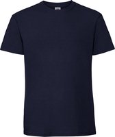 Fruit Of The Loom Mens Ringgesponnen Premium Tshirt (Donker Marine)