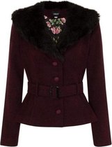 Molly Coat Wine in Swing Vintage Jaren 50 Stijl