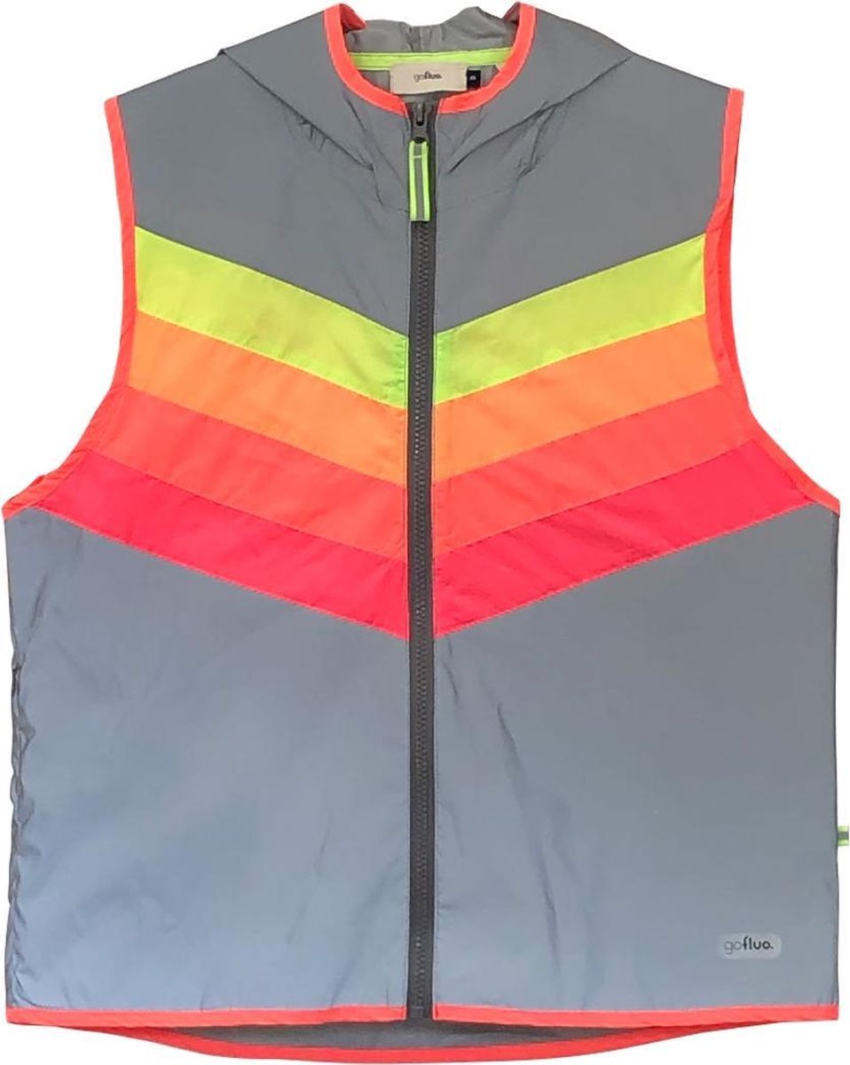 Gilet Réfléchissant Vélo, Taille Ajustable et Range Téléphone - Noir et Gris - Français