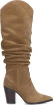 Sacha - Dames - Taupe suède afzaklaarzen - Maat 39