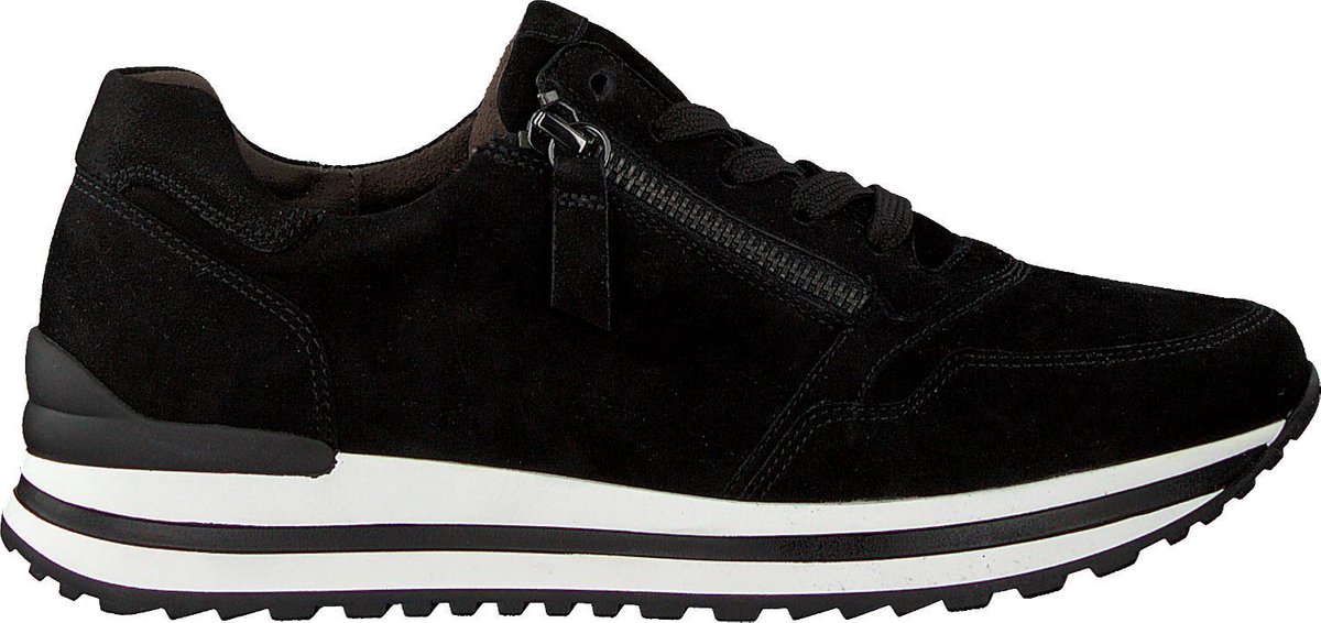 Gabor Dames Lage sneakers 528 - Zwart - Maat 40,5 | bol.com