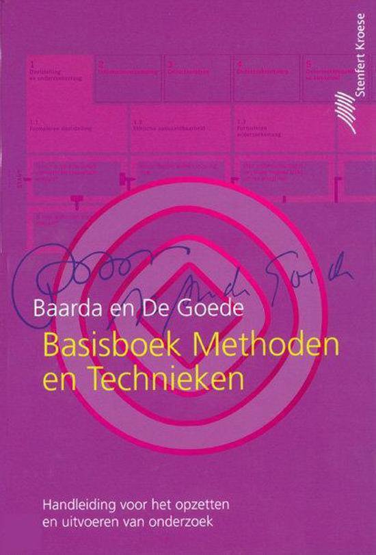 Boek cover Basisboek methoden en technieken / druk 3 van En de Baarda (Onbekend)