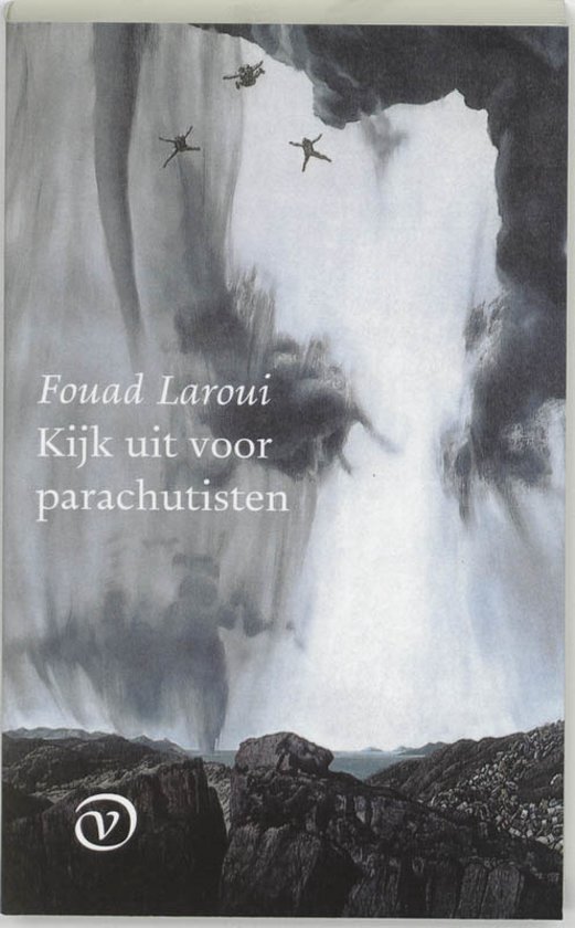 Cover van het boek 'Kijk uit voor parachutisten' van F. Laroui