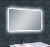 Miroir de salle de bain Wiesbaden Quatro 100x60cm éclairage LED intégré chauffage Anti-condensation interrupteur de lumière tactile dimmable