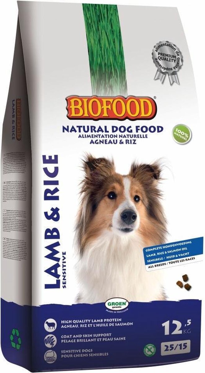Biofood Hondenvoer - Lam & Rijst - 12,5 kg