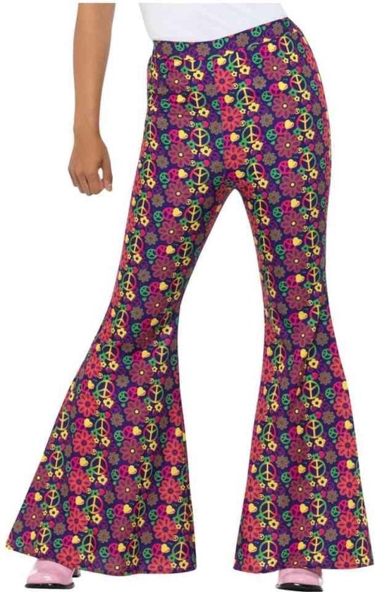 SMIFFYS - Flower Power hippie broek voor dames - S - Volwassenen kostuums |  bol.com