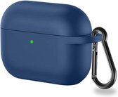 Lunso - Softcase cover hoes - Geschikt voor AirPods Pro - Blauw
