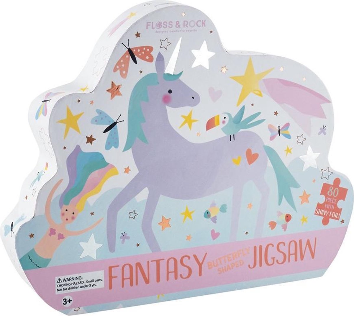 Floss & Rock Puzzel Unicorn - 80 stukjes - 50 x 35 cm