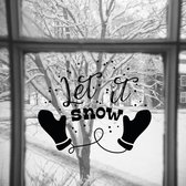 Raamsticker kerst A4 - Let it Snow | Kerst stickers | kerststickers raam | Gratis Verzending!
