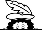 Raamsticker Gluurpiet 1 groen