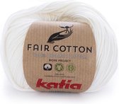 Katia Fair Cotton 3 - ecru - 1 bol = 50 gr. = 155 m. - 100% biol. katoen