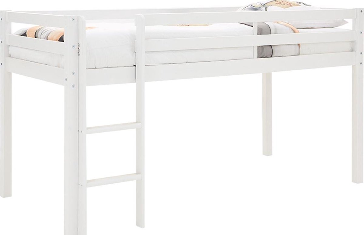 Woodworld halfhoogslaper Billie - Kinderbed - 90x200cm - Wit