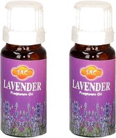 4x stuks geurolie lavendel geur 10 ml flesje - Aromaolie/parfumolie voor in geurbranders - Aromatische oliën