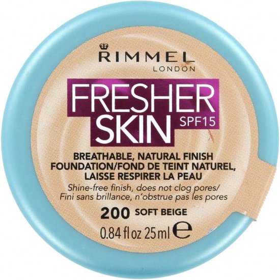 Rimmel Fresher Skin Foundation - 200 Soft Beige