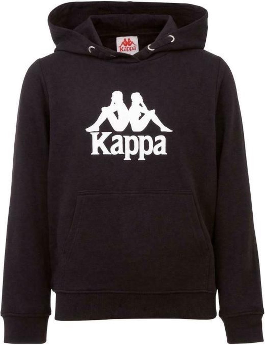 Kappa Unisex sweatshirt met capuchon Kinderhoodie 705322J Zwart