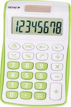 GENIE Compacte rekenmachine met 8-cijferig display en dubbele voeding, groen
