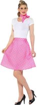 Jaren 50 Kostuum | Roze Stippen Jaren 50 Polka Dot | Vrouw | Small / Medium | Carnaval kostuum | Verkleedkleding