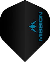 Mission Logo Std No2 Black & Blue - Dart Flights