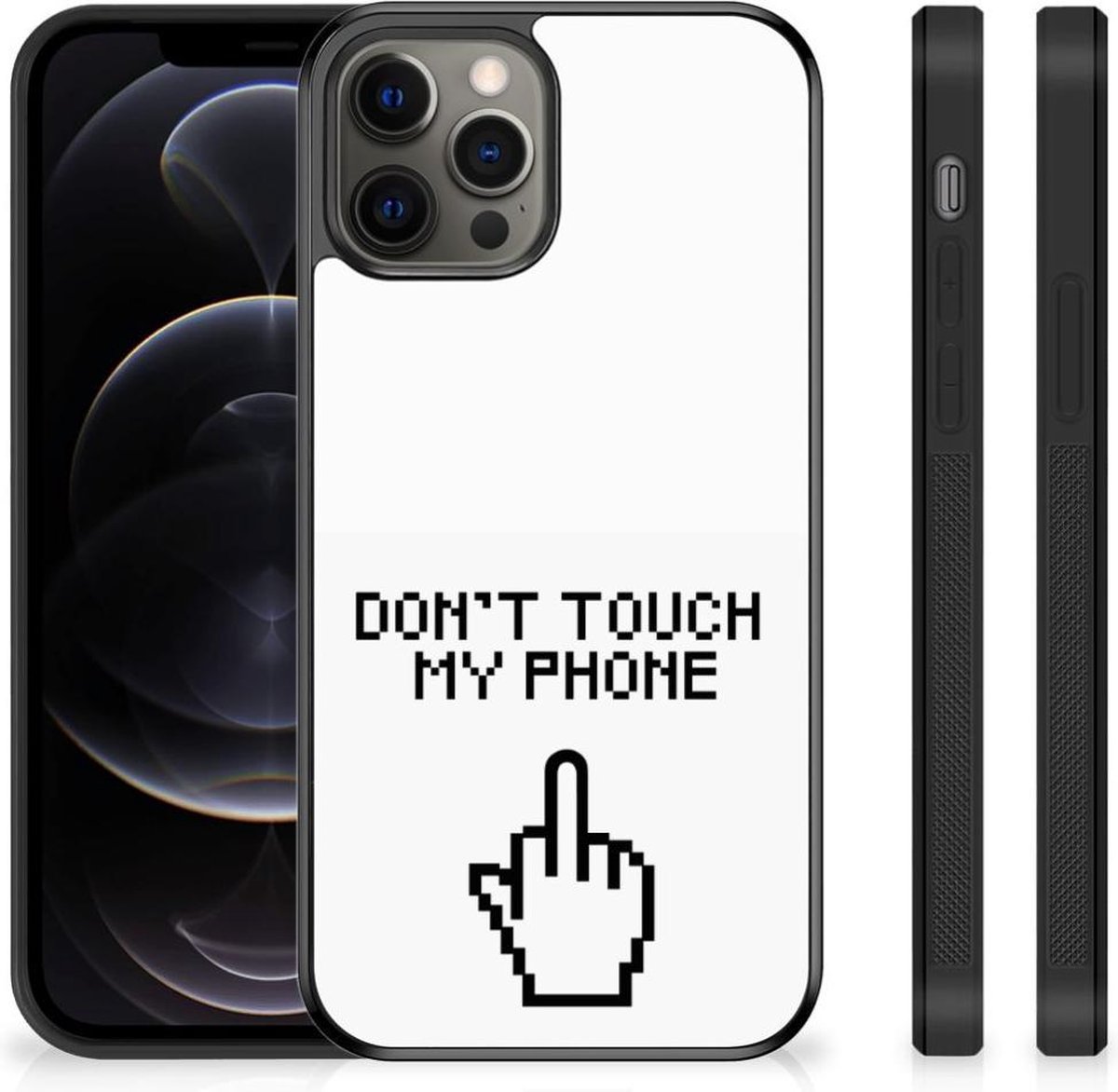 iPhone 12 Pro Max TPU Hoesje Finger Don't Touch My Phone