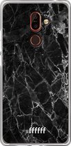 Nokia 7 Plus Hoesje Transparant TPU Case - Shattered Marble #ffffff