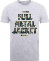 Full Metal Jacket Heren Tshirt -XL- Camo Bullets Grijs