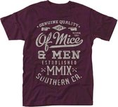 Of Mice & Men Heren Tshirt -L- Genuine Rood