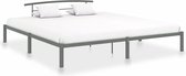 vidaXL Bedframe metaal grijs 180x200 cm