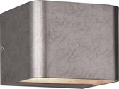 LED Wandlamp - Trion Molvan - 4W - Warm Wit 3000K - Rechthoek - Mat Nikkel - Aluminium - OSRAM LEDs - BES LED
