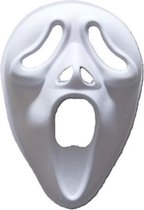 Witbaard Gezichtsmasker Screamer Papier-maché Wit One-size