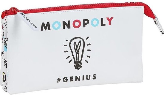 Monopoly Etui Genius - 22 x 12 x 3 cm - Wit