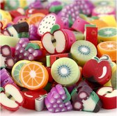 Perles d'argile, d: 10 mm, fruits, 200 assorties