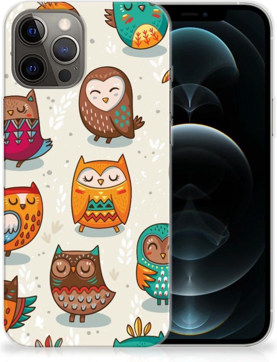 iPhone 12 Pro Max TPU Hoesje Vrolijke Uilen
