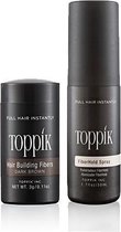 Toppik Hair Fibers Probeerset Donkerbruin - Toppik hair fibers 3 gram + 50 ml Fiberhold Spray - Handig voor op reis