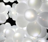 LED Ballonnen Wit 5 Stuks - 3 Standen - Verjaardag - Feestje - Halloween - Lucht en Helium