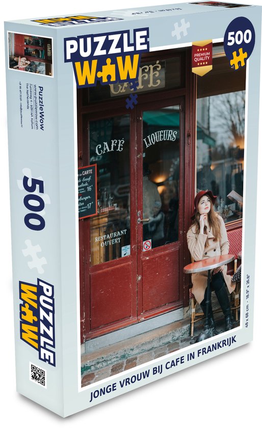 Puzzel Frankrijk - Café - Vrouw - Legpuzzel - Puzzel 500 stukjes | bol.com