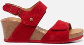 Panama Jack Vanessa Menorca B1 sandalen met sleehak rood - Maat 36