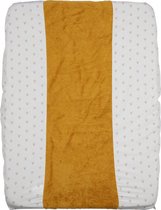 Pericles Aankleedkussenhoes 70 Cm Katoen/bamboe Wit/okergeel