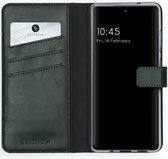 Samsung Galaxy S20 FE Hoesje met Pasjeshouder - Selencia Echt Lederen Booktype - Groen