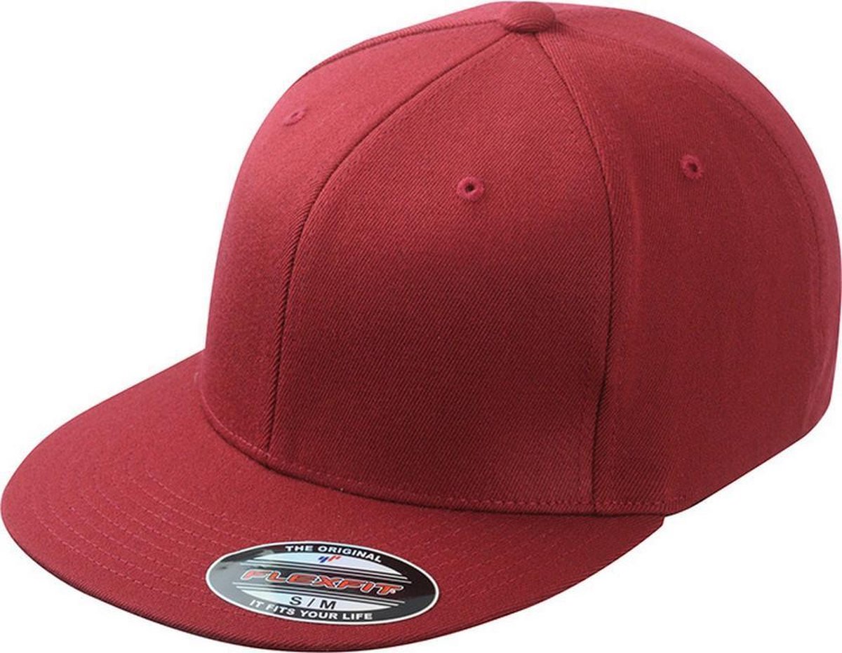 Myrtle Beach Unisex Flexfit Flat Peak Cap (Wijnrood)