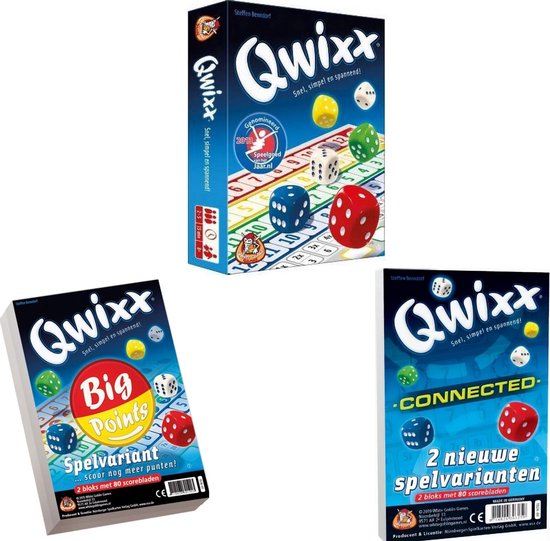 Afbeelding van het spel Spellenbundel - 3 stuks - Dobbelspel - Qwixx & Qwixx Big Points & Qwixx Connected