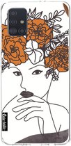 Casetastic Samsung Galaxy A51 (2020) Hoesje - Softcover Hoesje met Design - Flower Girl Lines Print