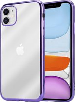 Metallic bumper case geschikt voor Apple iPhone 12 Mini - 5.4 inch - paars