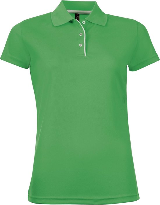 SOLS Dames/dames Performer korte mouw Pique Polo Shirt (Kelly Groen)