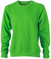 James and Nicholson Uniseks werkkleding Sweatshirt (Kalk groen)