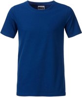 James and Nicholson Jongens Basis T-Shirt (Donker koningsblauw)