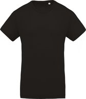 Kariban Heren Organische Bemanningsleden Hals T-Shirt (Zwart)