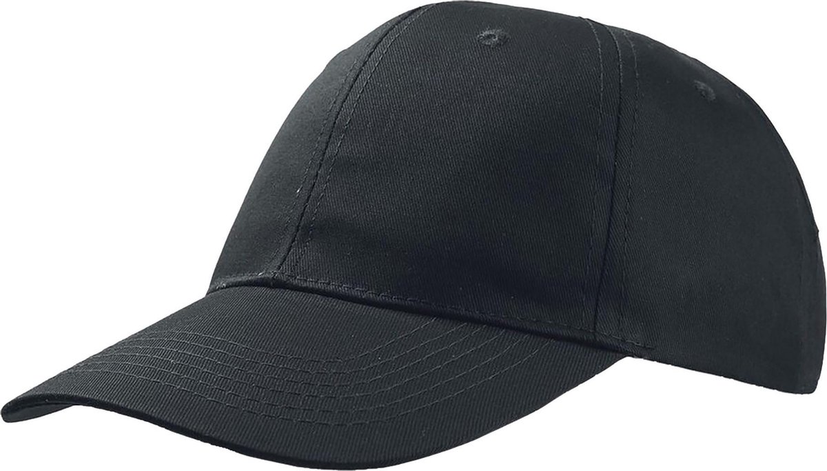 Atlantis Start 6 Paneel Baseball Cap (Zwart)